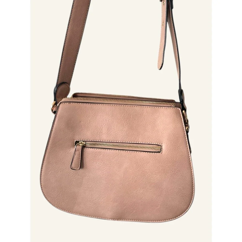 Kate And Alex Cuffaro Pink Crossbody Purse Italian Design Handbag - Picture 3 of 9
